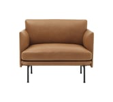 Outline Chair - Cognac Refined Leather/Black Base