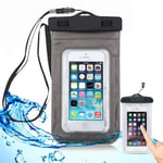 Pochette Etanche pour iPhone 11 Pro Max XS X XR 8 Plus 7 Plus 6s Plus - Sac Waterproof Noir Sport Natation - E.F.Connection