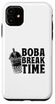 Coque pour iPhone 11 Boba Break Time Thé au lait Bubble Tea Boba Pearl Lover