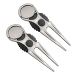 2-pack Skön greenlagare / Pitch fork i metall Silver