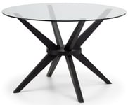 Hayden Glass 4 Seater Round Dining Table