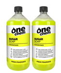 Sugar Soap Concentrate 2 x 1L Fast Acting on the most stubborn stains One Chem