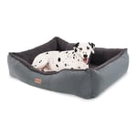 Emma lit pour chien panier lavable antidérapant respirant matelas réversible coussin Taille M (80 x 20 x 70 cm)