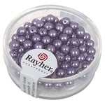 Rayher 14400308 Renaissance Verre Perles de Cire, 4 mm à Weber, Boîte 85 Pièces