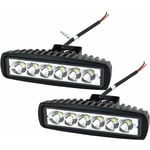 Travail LED Barre LED 12V 18W 15cm Projecteur LED Voiture Etanche IP67 Spot Antibrouillard LED Feux de Travail pour 4x4 Moto Voiture Camion Tracteur