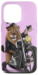 Coque pour iPhone 13 Pro Lion Riding Classic Chopper Moto