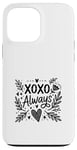 Coque pour iPhone 13 Pro Max XOXO Cœur d'amour pour la Saint-Valentin