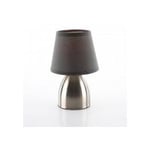 Atmosphera Créateur D'intérieur - Lampe de chevet touch pied en métal abat jour gris