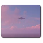 Computer Mouse Mat - UFO Alien Spaceship Sci-Fi Space Office Gift #8128