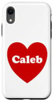 iPhone XR I Love Caleb Heart Cute Caleb Name Birthday Case