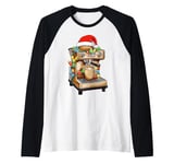 Barista Coffee Lover Coffee Maker Maschine Christmas Xmas Raglan Baseball Tee