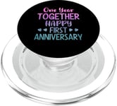 Cute One Year Together - for 1st Year Anniversary Couple PopSockets PopGrip for MagSafe