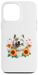 Coque pour iPhone 13 Pro Max Sunflowers Samoyed Dog Sammies