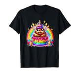 RAINBOW POOP EMOTICON Unicorn party favors Poo for Kids T-Shirt