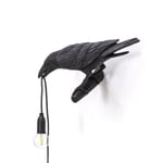 Seletti Bird Modern Italiensk Vägglampa Svart Vit Harts L-WELLNGS black right