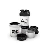 2 X Genuine Smart Shake Protein Bottle Mixer Shaker Cup 600ml with 2 Compart.