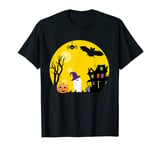 Lhasa Apso Dog Halloween Costume Spooky Full Moon T-Shirt