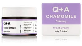 Q+A Chamomile Night Cream, a Super Soothing Moisturiser, works whilst you sleep for a hydrated and fresh complexion