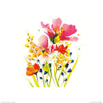 The Art Group Nicola Evans (Summer Bouquet) Art Print, Paper, Multi-Colour, 40 x 40 x 1.3 cm