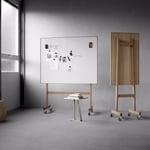 Mobil Whiteboard Wood - Ekstativ med hjul, Storlek B70,8 x H196 cm