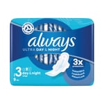 Always Ultra Day And Night Sanitary Pads Wings Size 3 Packet x9 Pads Pack of 16