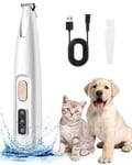 Birshe Tondeuse pour Chien,Tondeuse Chien Tondeuse pour Pattes Silencieuse Tondeuses pour Chiens Toilettage pour Animaux de Compagnie avec Lumière LED Rechargeable par USB Tondeuse pour Chat et Chien