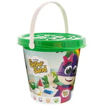 The Original Super Sand Storage Bucket - Green - Shapes inc 600g Sand 4 Moulds