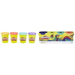 Play-Doh 4 Pack of Sweet Themed Non-Toxic colours for Kids 2 Years and up, 4 oz Cans & 4 Pack of Wild Non-Toxic colours for Kids 2 Years and up, 4 oz Cans