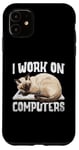 iPhone 11 I Work On Computers Siamese Cat Meezer Case