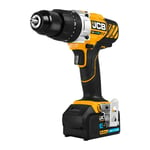 JCB Cordless Brushless 2 Speed Combi Hammer Drill with 5ah Battery Powered 18V