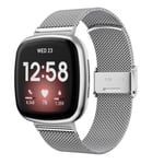 Fitbit Sense / Versa 3 milanese klockarmband i rostfritt stål - Silver Silvergrå