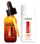 L'Oreal Men Expert Vitamin C Serum 30ml & L'Oréal Paris UV Fluid SPF 50 50ml Duo