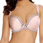 Freya Plunge Bra Deco Charm Size 34B Moulded Padded Ballet Pink Grey 1471