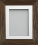 Frame Company Boston Range Brown Wooden Picture Photo Frames With White Mount