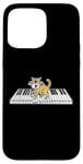 Coque pour iPhone 15 Pro Max Piano Chat Chaton Pianist Clavier