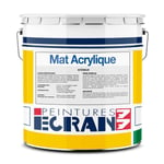 Peinture professionnelle mat, murs et plafonds, intérieur, résine acrylique - Mat Acrylique ECRAN 77 4 litres Noir