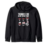 Things I Do In My Spare Time Funny Car Enthusiast Car Lover Zip Hoodie