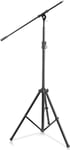 Pyle, Straight Microphone Stand, Heavy Duty Microphone Stand - with Stable Tripod Base, Height Adjustable – mic stand, with Extendable Telescoping Boom Arm 75 cm - Clutch in T-Bar Adjustment Point