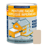 Peinture façade Procom crépi, façade à relief, imperméabilisation et protection des façades - Durable jusqu'à 10 ans Beige (ral 080 80 10) 2.5 litres