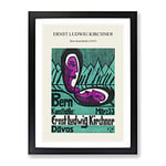 Bern Kunsthalle By Ernst Ludwig Kirchner Exhibition Museum Painting Framed Wall Art Print, Ready to Hang Picture for Living Room Bedroom Home Office Décor, Black A2 (64 x 46 cm)