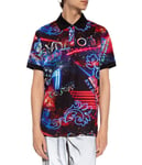 Polo Versace Jeans Couture Noir - 73gag6r5 - 73up622 R Print Galaxy