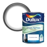 Dulux Simply Refresh One Coat Matt Emulsion Paint - Pure Brilliant White - 5L