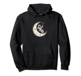 Man swinging on the moon design Pullover Hoodie