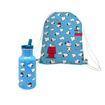 NERTHUS FIH 1069 Set sac à dos + bouteille d'allumnio Snoopy