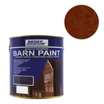 BEDEC BARN PAINT SEMI GLOSS DARK OAK WOOD STAIN 2.5L