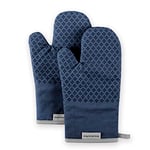 KitchenAid Oven Mitt Set, Cotton, Blue Willow, 7"x12.5"