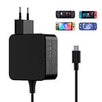 Jippofu Chargeur pour Nintendo Switch/Steam Deck/Câble de Charge Rapide 45w pour Commutateur OLED/Switch Lite/USB C Chargeur Rapide 20V/2.25A,15v/3A Chargeur pour Ordinateur Portable de Type C