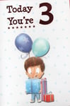 3rd Birthday Card For Boys Cute Sentimental Verse Size 7"x5"