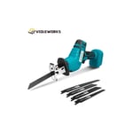 Scie Sabre Scie Alternative électrique Sans Fil Avec 4 Lames de Scie pour Batterie Makita 18V (Machine Seule)