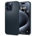 Spigen Thin Fit Case Compatible with iPhone 15 Pro, Metal Slate